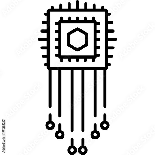 Logic Processor Outline Icon
