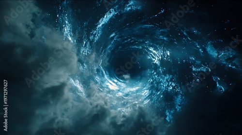 Abstract Vortex of Turbulent Water