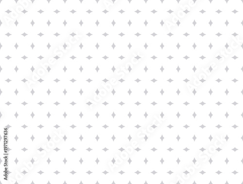 Seamless geometric pattern with gray stars on white background