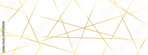 Gold chaotic luxury and geometric line random with mess pattern thin. Abstract straight texture and scribble irregular triangle with chaos angle background. Gradation gold illustration.