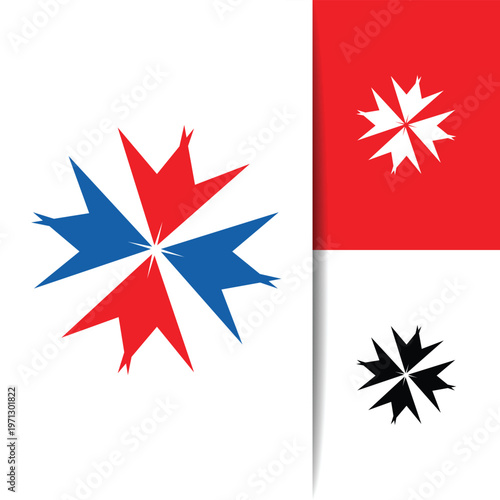 Minimal Geometric Star Icon Vector