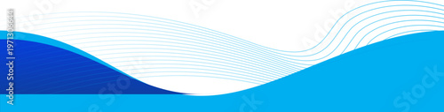 Blue wave footer design or Simple sea curve graphic