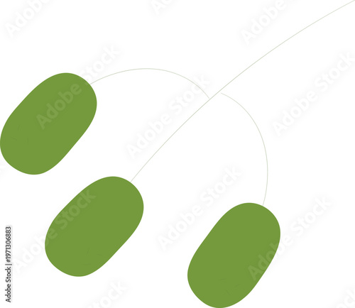 green pills on white background