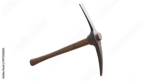 Foto Pickaxe isolated on white, transparent, 3d