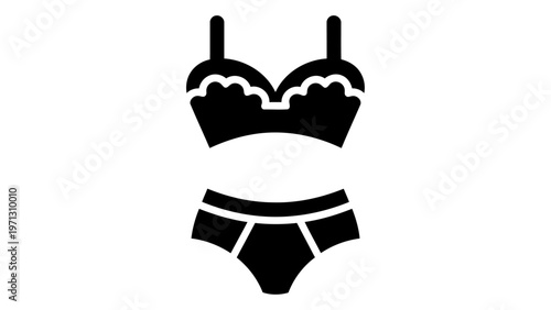Bridal lingerie set icon