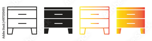 drawer icon vector illustration .