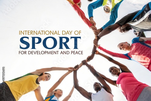 Vibrant children playing sports together promoting unity peace and development.