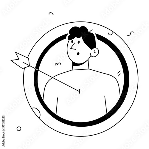 A drawing style illustration representing a target audience
