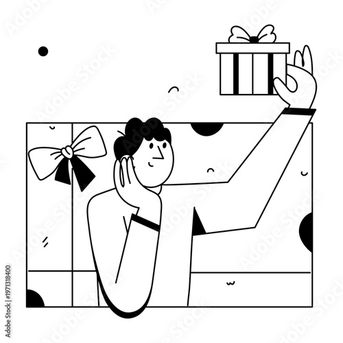 A doodle style illustration depicting a product launch
