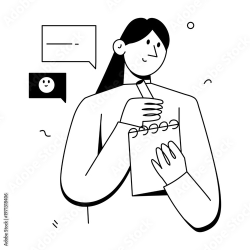 A doodle style illustration depicting a product launch
