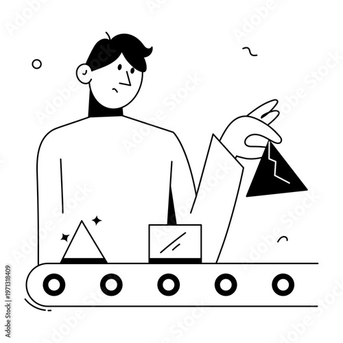 A doodle style illustration depicting a product launch
