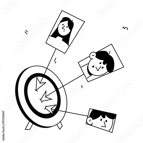 A doodle style illustration depicting a product launch
