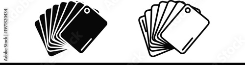 Stack of playing cards, playing cards or flash cards. Deck or a hand of cards. 