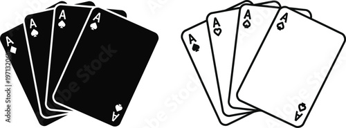 Stack of playing cards, playing cards or flash cards. Deck or a hand of cards. 