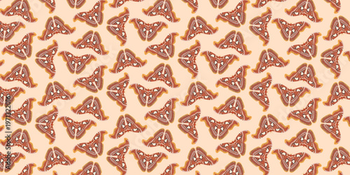 Seamless Pattern Atlas Moth Giant Tropical Insect