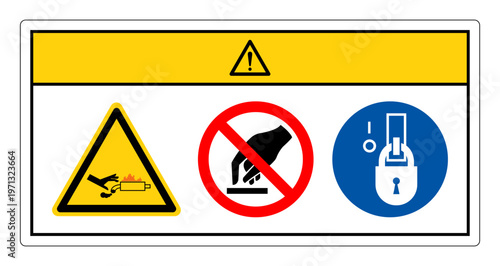 Caution Hot Exhaust Gets Extremely Symbol Sign, Vector Illustration, Isolate On White Background Label.EPS10