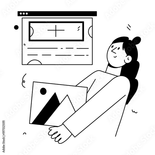 A hand drawn style illustration showing a character giving speech