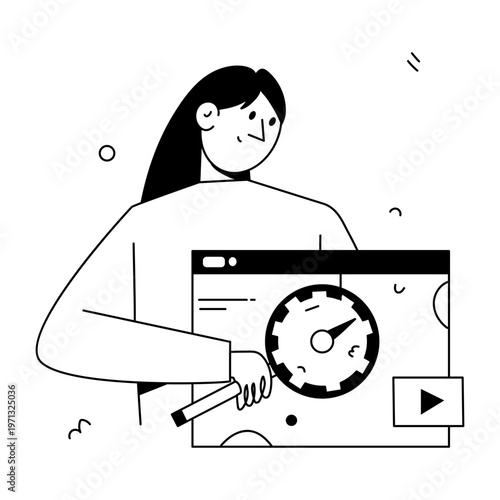 A hand drawn style illustration showing a character giving speech