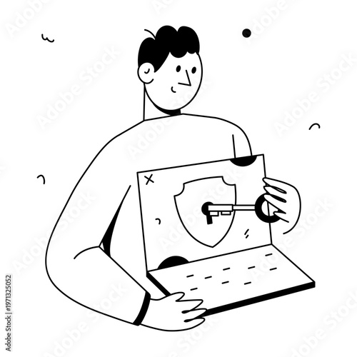 A hand drawn style illustration showing a character giving speech