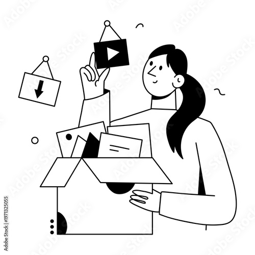 A hand drawn style illustration showing a character giving speech