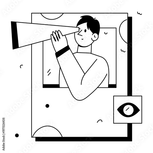 A doodle style illustration depicting an online class
