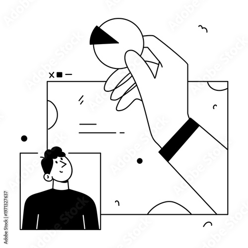 A hand drawn style illustration showing an analysis report
