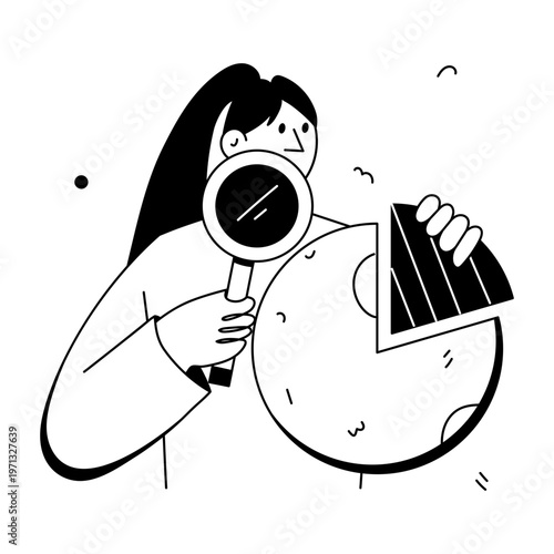 A hand drawn style illustration showing an analysis report
