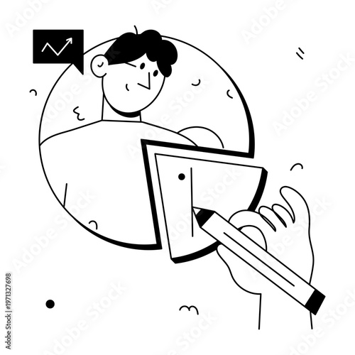 A hand drawn style illustration showing an analysis report
