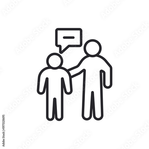 mentor icons outline and Flat Style,transparent background