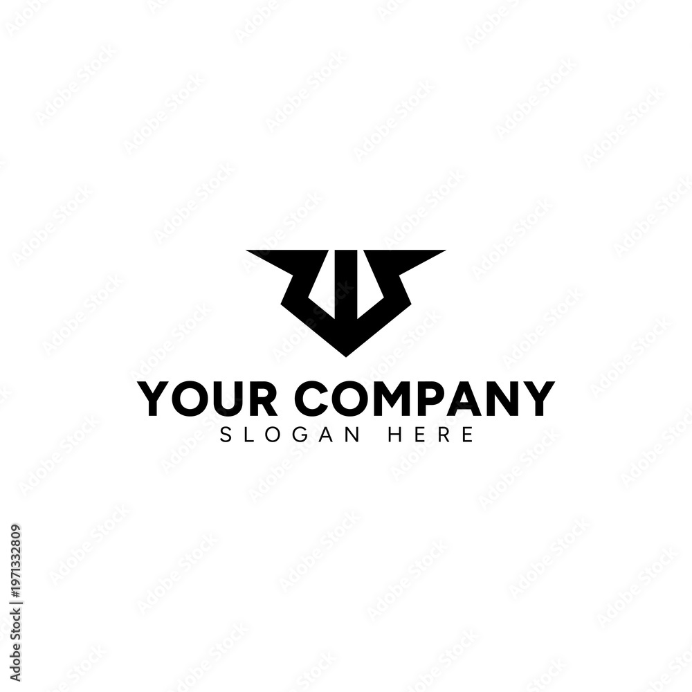 Fototapeta premium Minimal logo monogram focused on clarity and balance