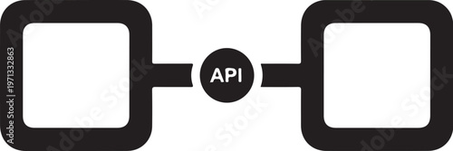 API, interface, connection, symbol, icon, vector graphics