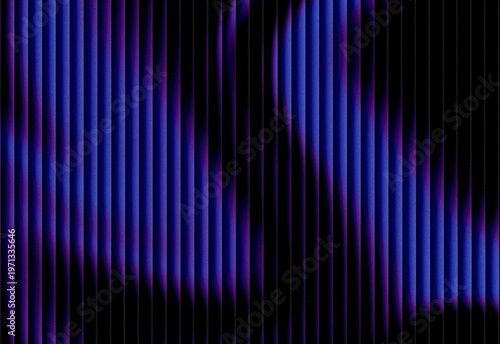 Abstract background with vertical neon light bars in purple and blue on dark gradient backdrop