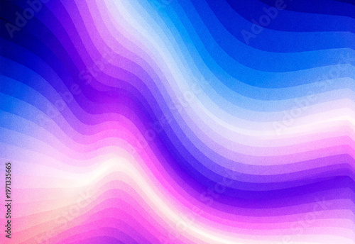 Abstract neon wave background with purple and blue gradients for technology and design themes