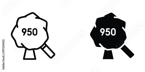 Comparison of a light and dark version of a fire hydrant icon with number 950