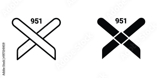 Comparison of two different railroad crossing sign designs labeled with the number 951