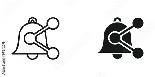 Contrast between monochrome and filled versions of a stylized shopping cart icon with handles