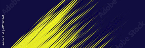Yellow halftone on blue background. Vector dotted sparkles or halftone shine pattern texture Pop Art Style Background. vector eps10