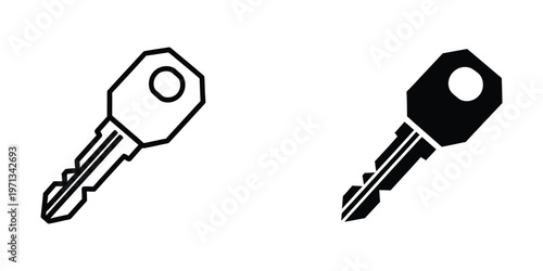 Two contrasting style keys displayed side by side in monochrome design