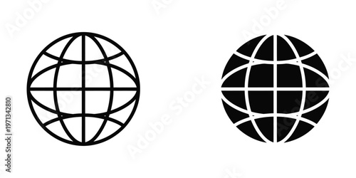 Contrasting visual representations of a globe with different color schemes
