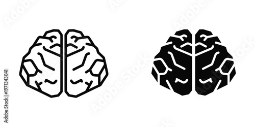 Contrast between a light and dark representation of human brain hemispheres