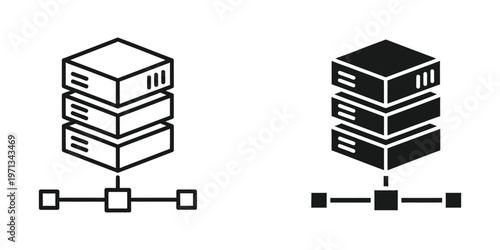 Comparison of network storage configurations with different server setups and connections