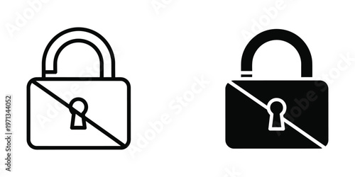 Contrasting visual representations of locked and unlocked padlocks with security implications