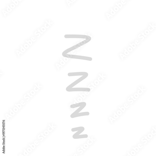 Gray zzz sleep symbol doodle illustration