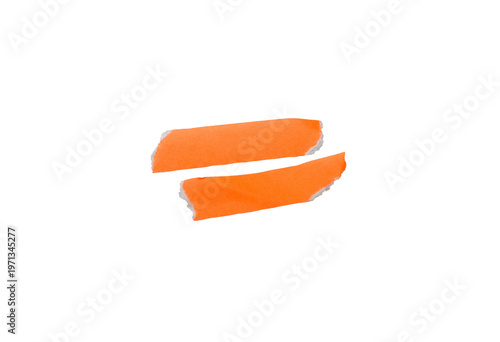 orange color ripped papper isolated on transparent png background-ripped paper frame mockup