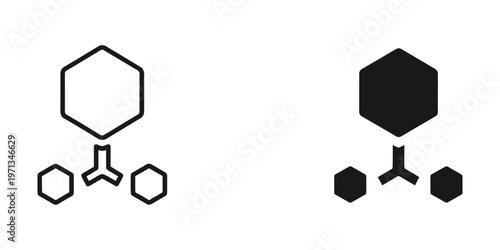 Chemical structures depicting substituted cyclohexane and benzene rings with black-filled variants