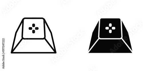 Contrasting graphic design of mechanical keyboard switches in black and white styles