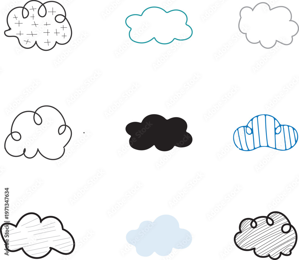 Obraz premium Cloud icon set
