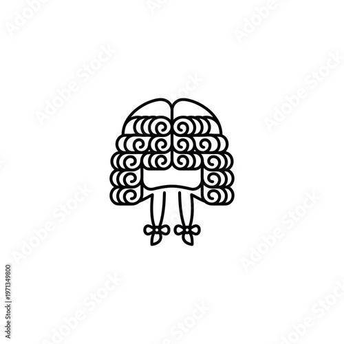 Woman with curly hair portrait.