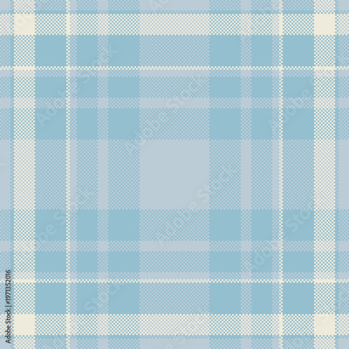 Calm textile fabric texture, styling check background plaid. Clothing tartan pattern vector seamless in light color.