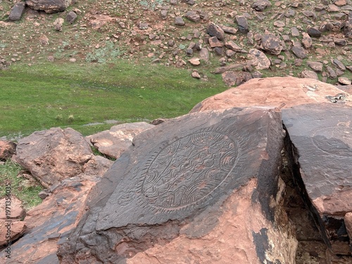 The famous sun engravings in the Plateau Yagur area